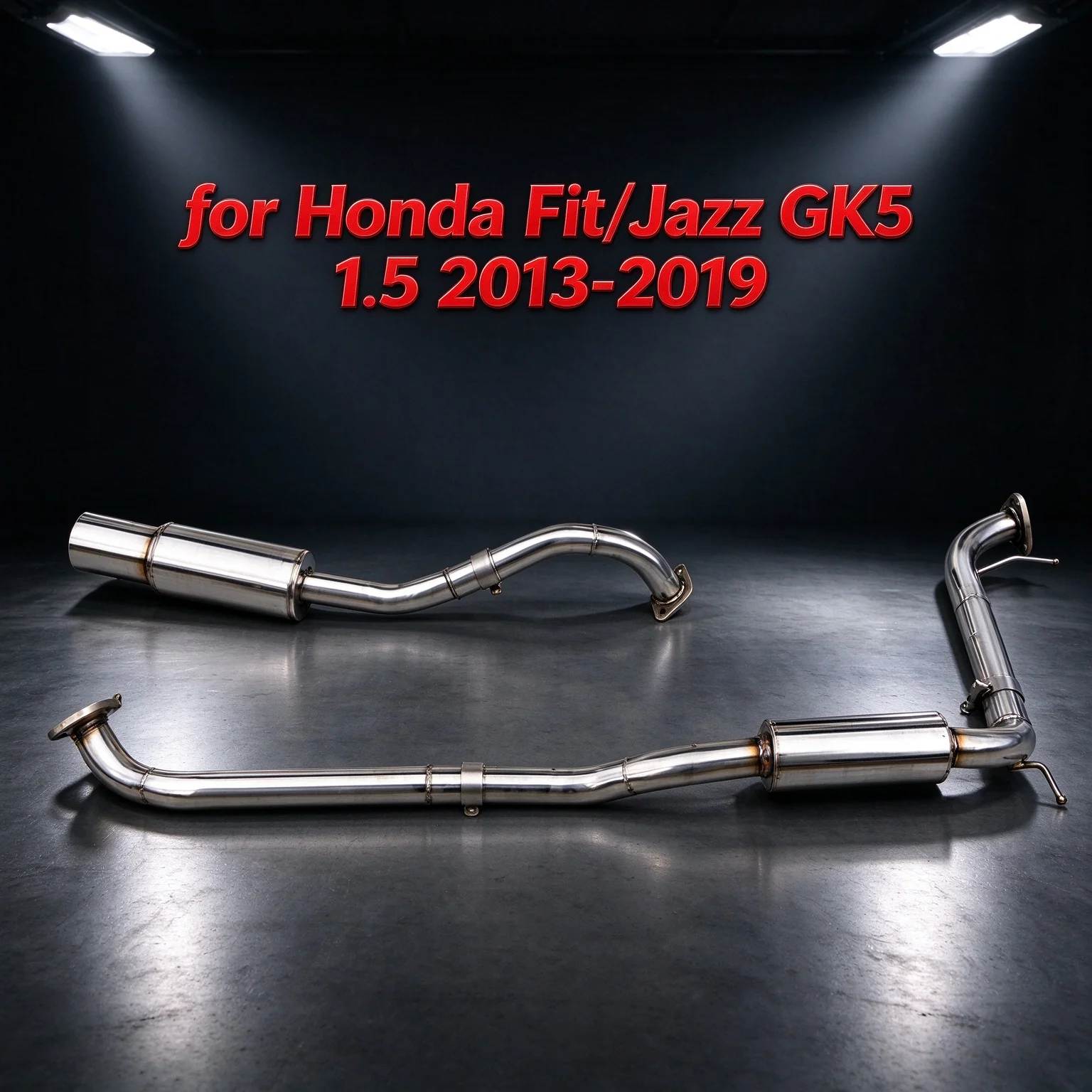 Catback Exhaust System for Honda Fit Jazz GK5 1.5L 2013-2019 Stainless Steel High Performance Muffler Mid Rear Section Sport