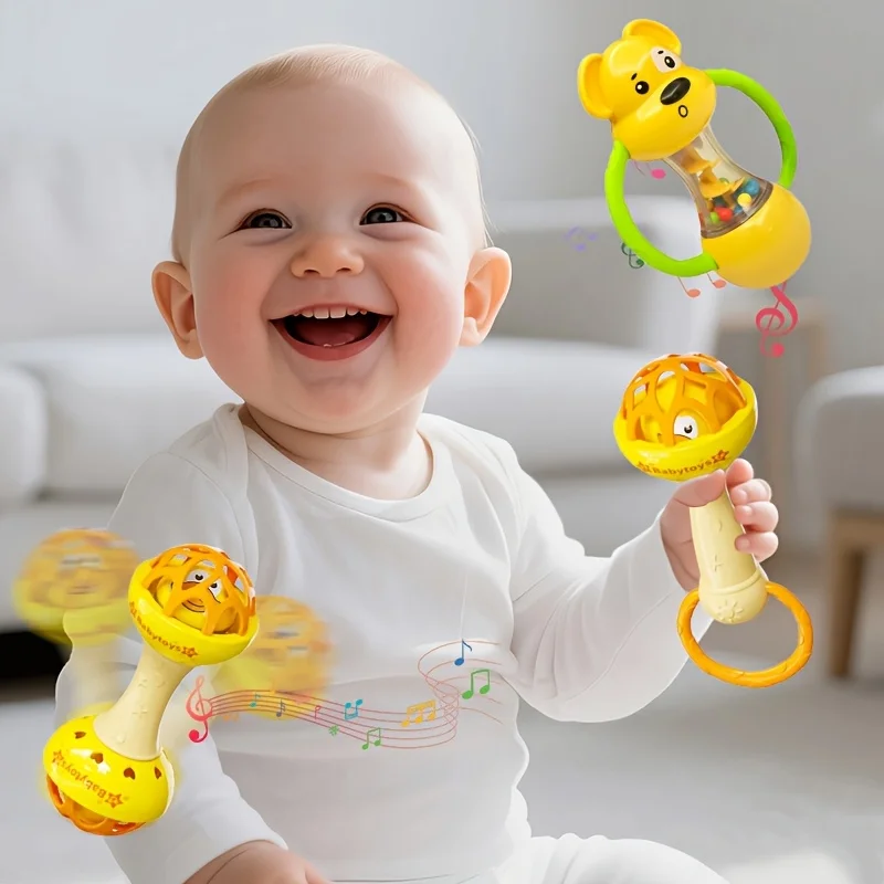 Jouet sensoriel interactif à manivelle, favorisant le développement auditif, cadeau idéal pour les anniversaires ou Halloween Noël