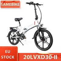 Samebike 20LVXD30-II Folding Electric Moped Bike 20 inch Tire 48V 350W Motor Electric E-Bike 48V 10Ah Battery 30km/h Max Speed