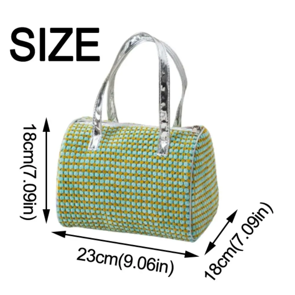 Borsa da donna portatile Borsa morbida per trucco da viaggio con doppia maniglia Organizzatore di archiviazione di grande capacità Custodia cosmetica casual per la casa