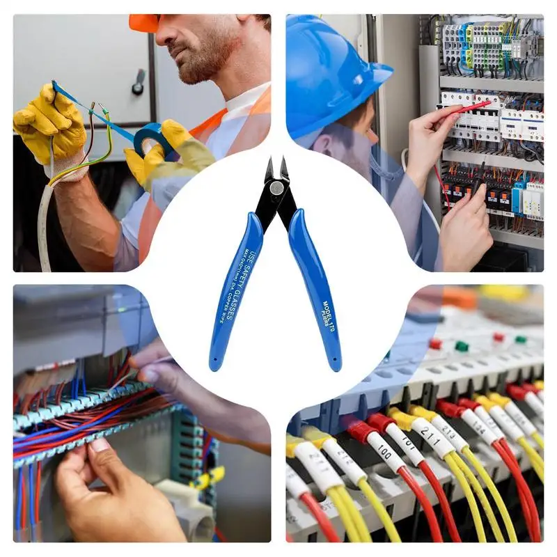 Diagonal Cutting Pliers 5 Inch Side Cutting Tool Multifunction High Leverage Diagonal Pliers With Ergonomic Handle For