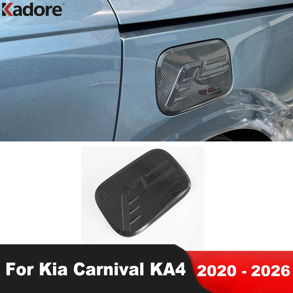 

For Kia Carnival KA4 2020 2021 2022 2023 2024 2025 2026 Carbon Fiber Car Gas Fuel Tank Cover Trim Oil Filler Cap Accessories