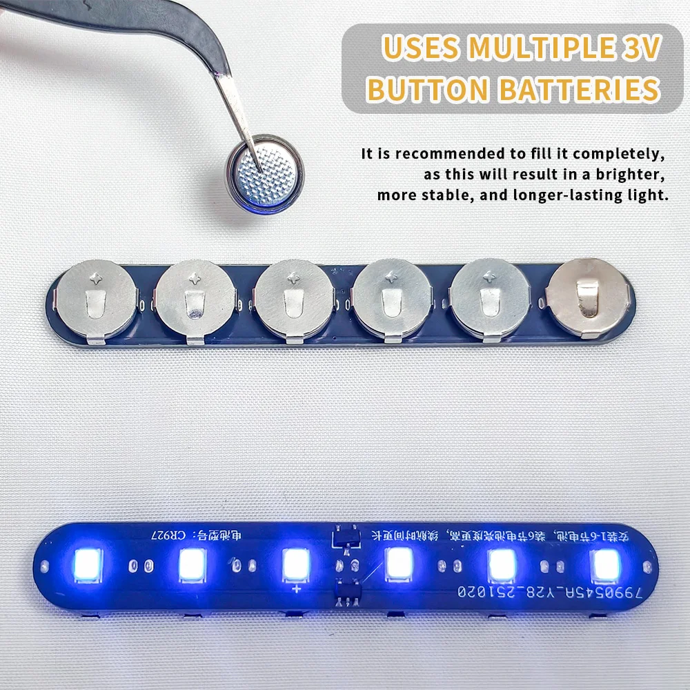 6/8-Watt Magnetic Control Led Lamp High Brightness Wireless Lights for Diy Modeling/Gun-dam/Dollhouse Decoration with Battery