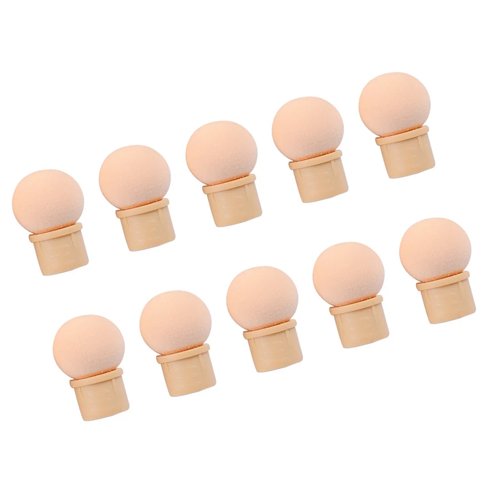 

10Pcs Gradient Shading Pen Tips Sponge Dotting Glue Pen Alternative Head Manicure Pen Reaplacing Head (Round)