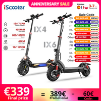 iScooter IX4/IX6  Electric Scooter 800W/1000W Powerful Electric Kick Scooter 10INCH 11INCH  OFFroad Tire E Scooter  40-45km