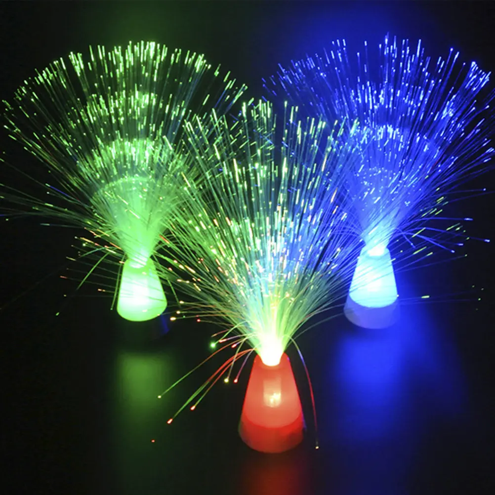 4Pcs Glowing Fiber Optic Light Colorful LED Luminous Party Decoration Battery Free Random Colors for Kids Scientific Learning