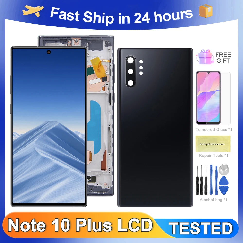 Note 10 Plus 6.8''For Samsung Tested Note10+ N975F N975 N975W LCD Display Touch Screen Digitizer Assembly Replacement