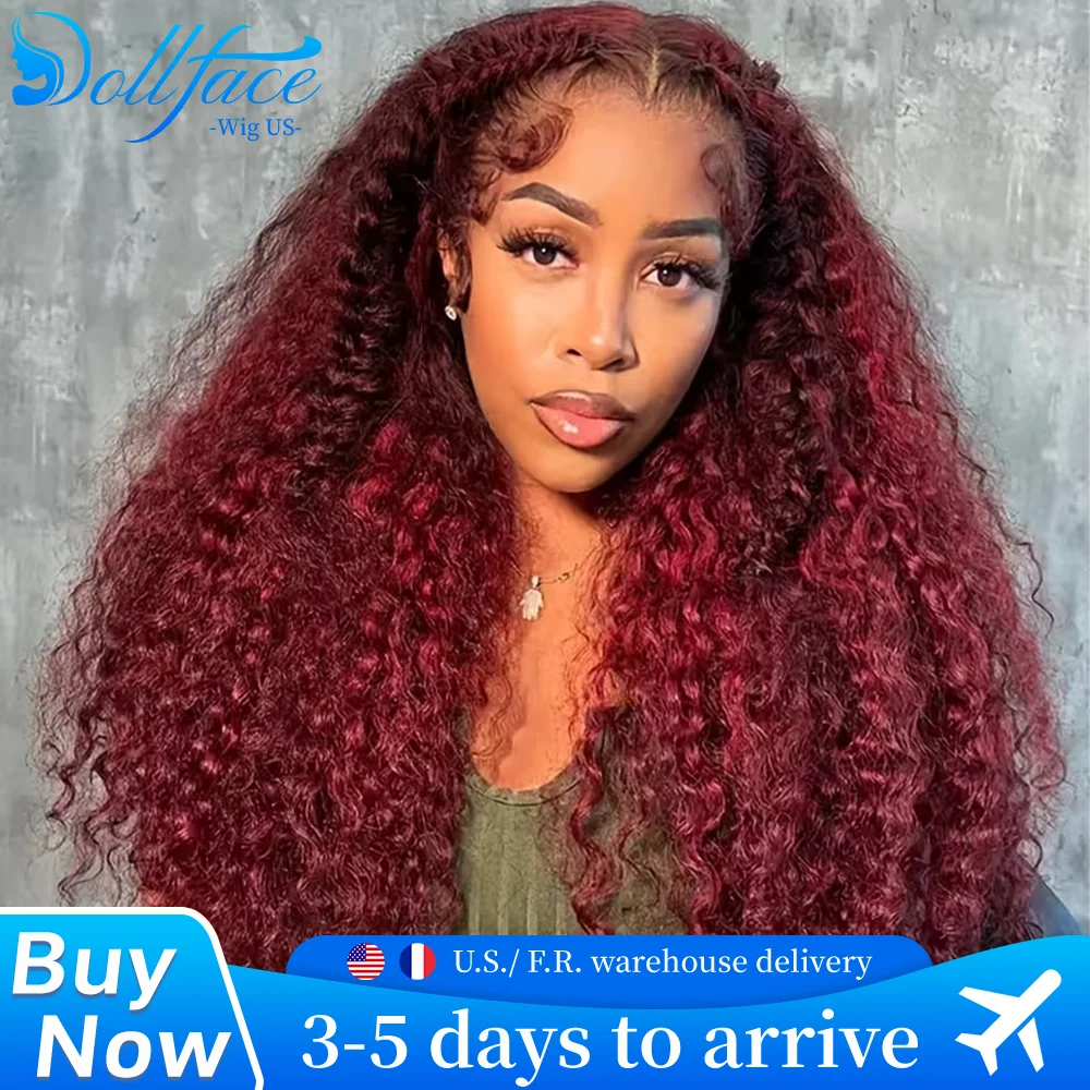 

Бордовый парик 99J с кудрями, 13x6 HD Lace Frontal, из натуральных бразильских волос, 220% плотность, 13x4 Water Deep Wave, красный, для женщин, 30-32 дюйма
