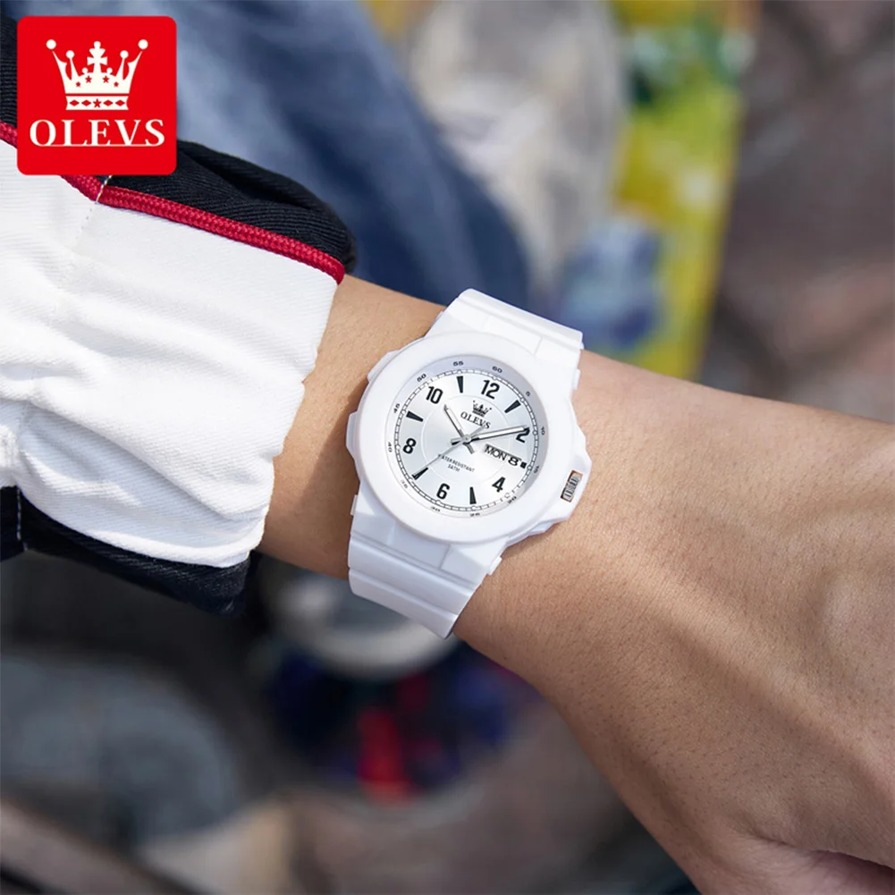 OLEVS Waterproof Watches for Men Easy to Read with Day Date Analog Quartz Wrist Watch Simple Minimalist Design Men And Lady