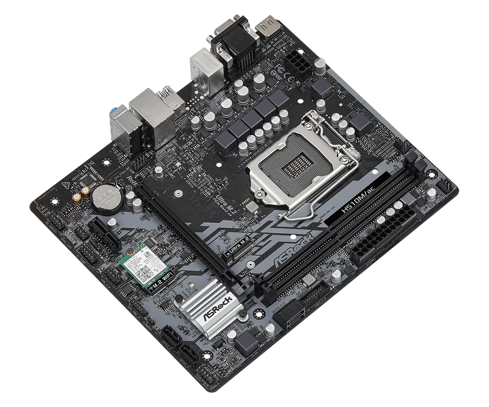 Asrock H510M/ac Motherboard Intel H510 LGA1200 DDR4 64GB support