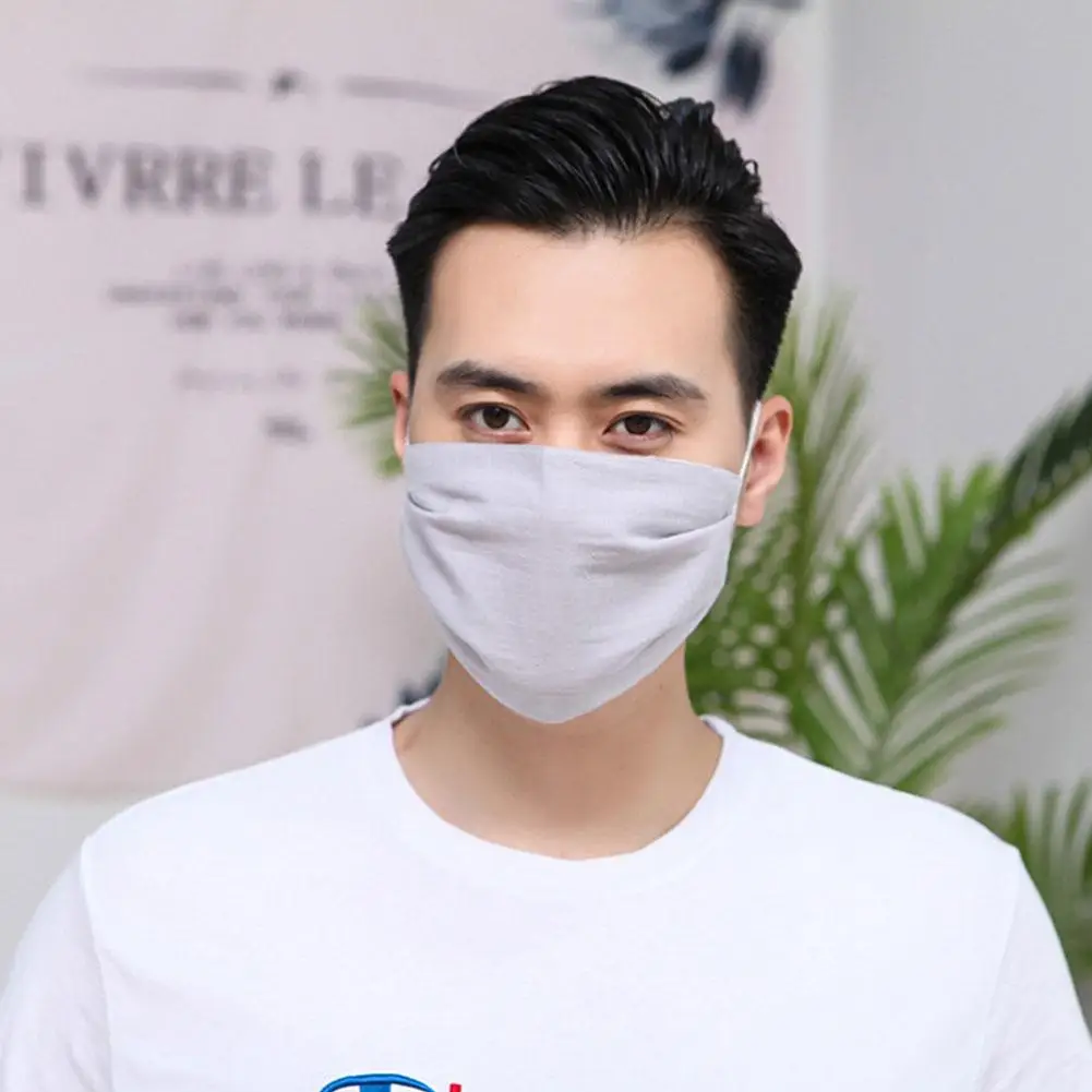 Maschera protettiva in tessuto lavabile per donna uomo Copertura per il viso in garza traspirante riutilizzabile con passanti di protezione per le orecchie regolabili