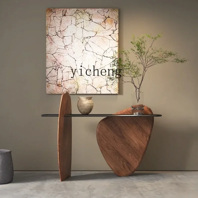 

LSL Vintage Style Lacquer Entrance Cabinet Modern Minimalist Hallway Console Decoration