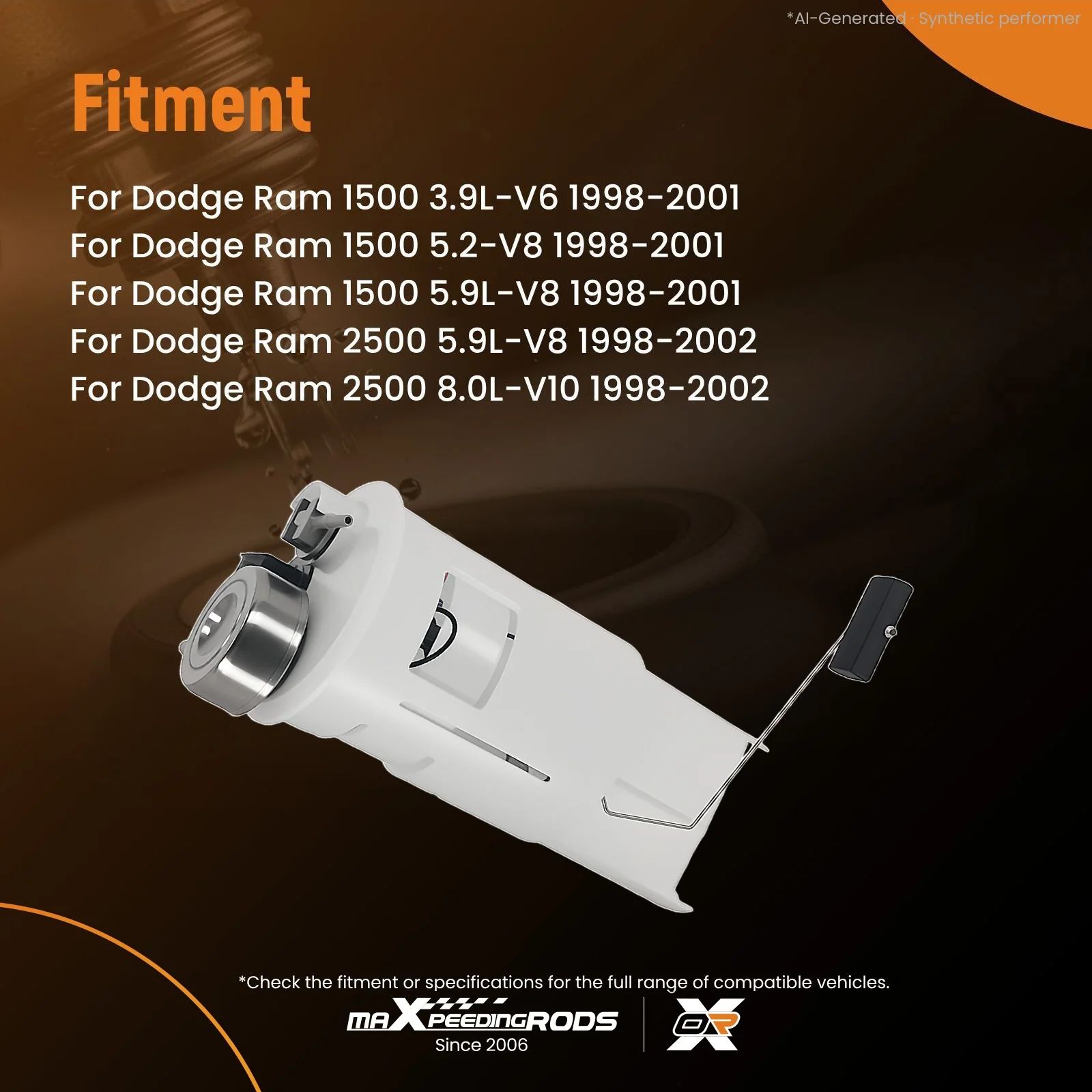 Fuel Pump Module for Dodge Ram 2500 3500 1998-2002 5.9L V8 8.0L V10 5014318AG