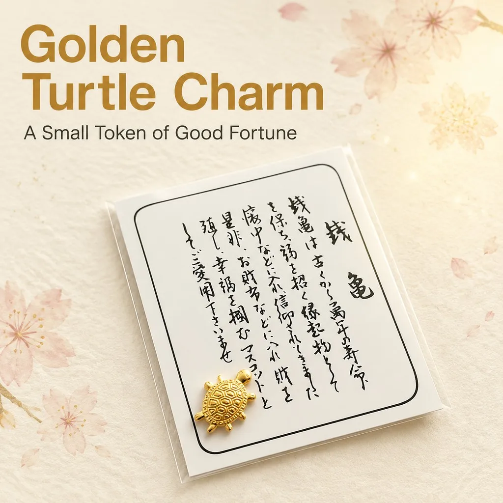 1pc Japanese Asakusa Auspicious Guardian Money Turtle Golden Turtle Dragon Turtle Yuanbao Blessing Longevity Wishes Lucky Talism