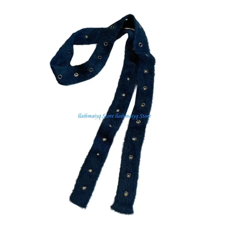 573B Knitted Plush Loop Scarf Light weight Acrylic Blend Fashion For Daily Styling