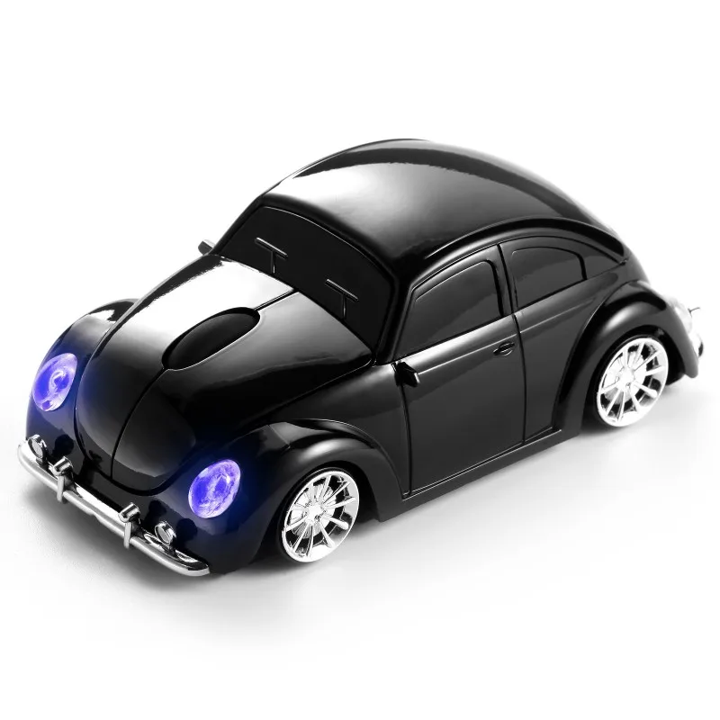 

AU61-Vintage Car Wireless Mouse - 2.4Ghz Optical Beetle Car Mouse With Adjustable DPI, Ergonomic Design
