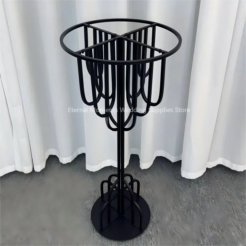 6/10 Stück heiß begehrte schwarze Hochzeitsvasen, dekorative Ornamente für den Haupttisch im Hotel, für Jubiläen, Brautpartys und Weihnachtsdekoration. – Detail 4