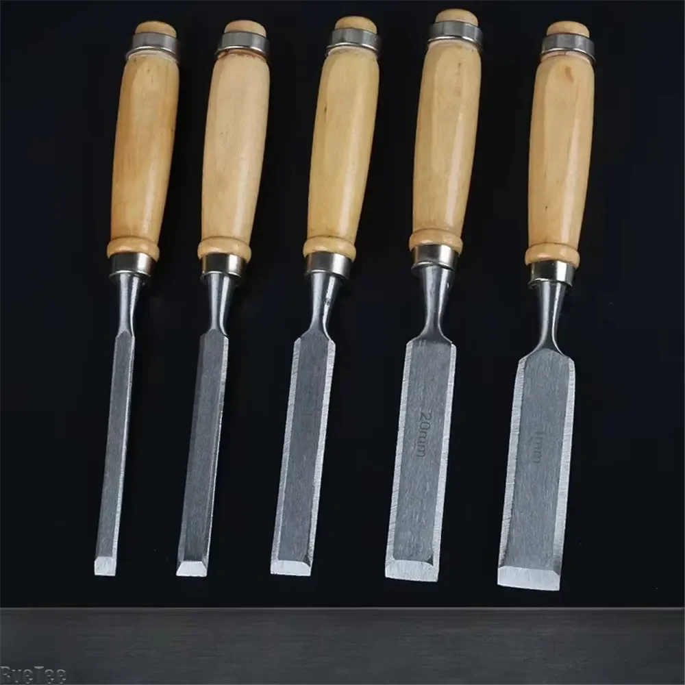 Wood Handled Flat Chisel 18-38mm Woodworking Chisel DIY Woodwork Tools Woodworking Plane Carving Knife