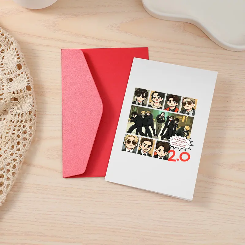 Arirang 2.0 World Tour 2026 Kpop Fan Gift Greeting Card Print Blank Card for Birthday Thank You Gifts Fashion Greeting Cards