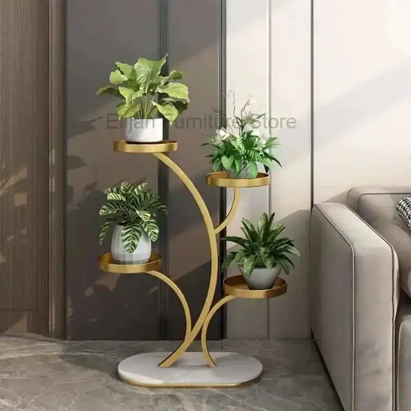 

Aesthetics Minimalist Flower Rack Living Room Balcony Trendy Light Luxury Plant Display Shelf Designer Muebles Home Furniture