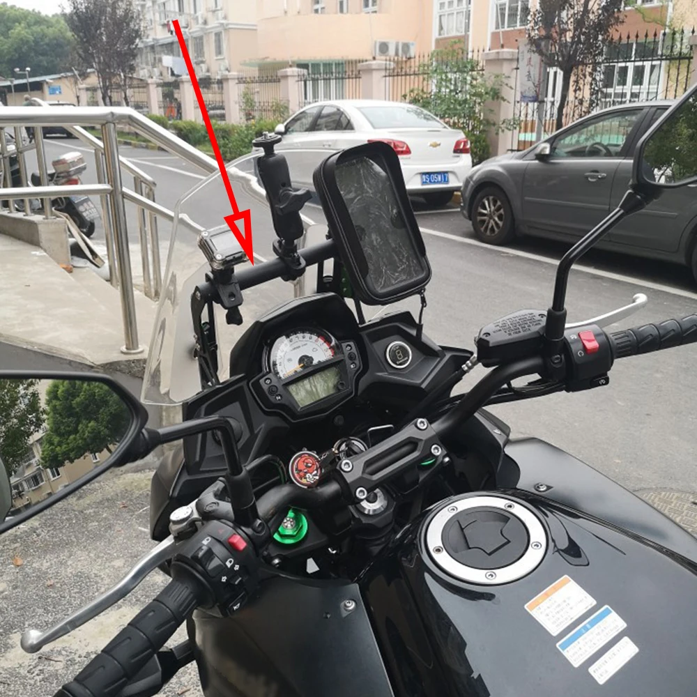 

For KAWASAKI Versys 650 KLE650 Versys650 2015 2016-2019 Motorcycle Accessories Phone Holder Support GPS Navigation Plate Bracket