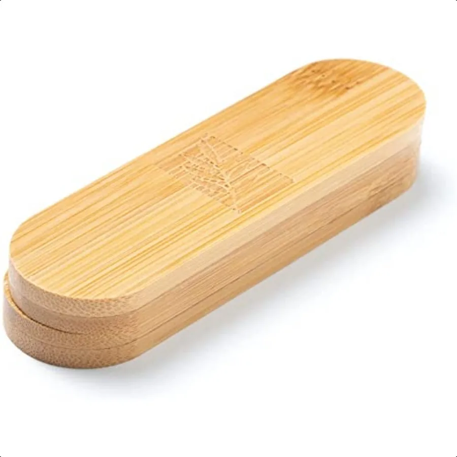 Set di 2 tamponi per trucco in silicone con custodia in bambù di QTips in silicone riutilizzabili ecologici per il trucco