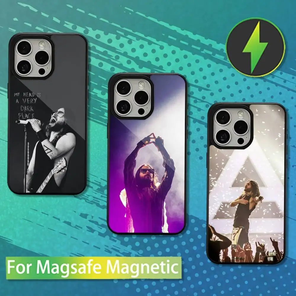 

30 SECONDS TO MARS Band Phone Case For iPhone 16,17,15,14,13,12,11,Pro,Max,Plus,Mini,Magsafe,Magnetic Wireless Charging Case
