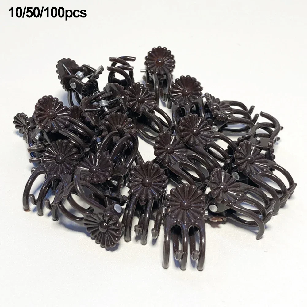 Supporto per supporto per piante Morsetto per piante Clip per piante di vite Forniture per piante 10/50/100 pezzi 20*10*16mm Marrone per supporto per stelo di vite rampicante