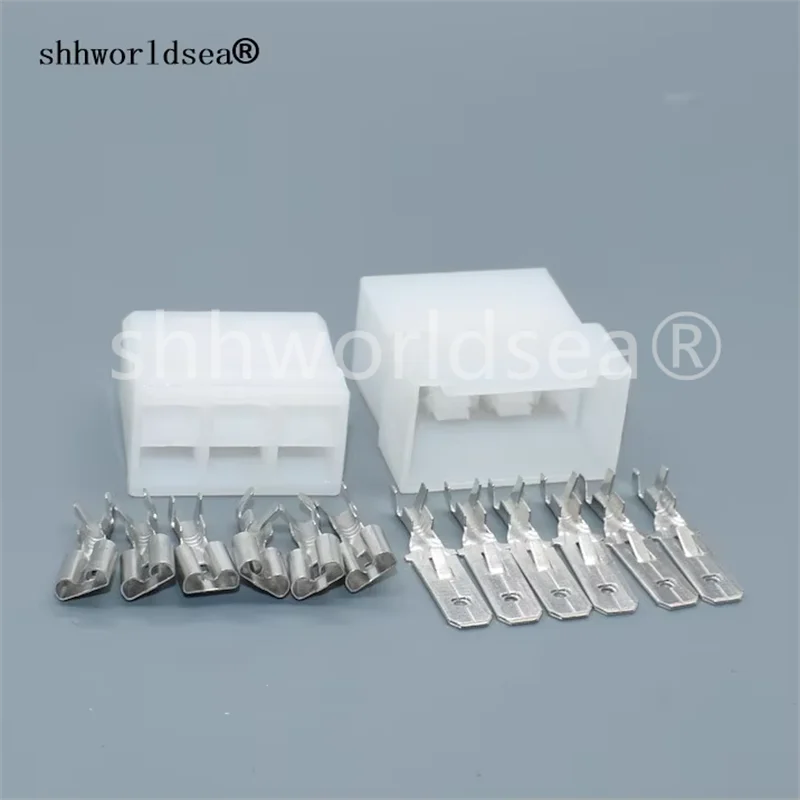 

Shhworldse 6-контактный 6,3-мм разъем «мама-папа» 880297-1 6-контактный электрический 6,3-комплекты разъемов «папа-мама»