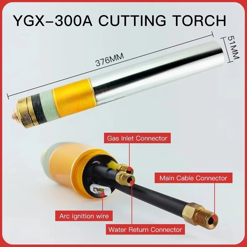 1Set Original  YGX300-A CNC Fine Cut Torch Head  for LGK300IGBT Cutters YGX300 Straight  Cutting Torches Components