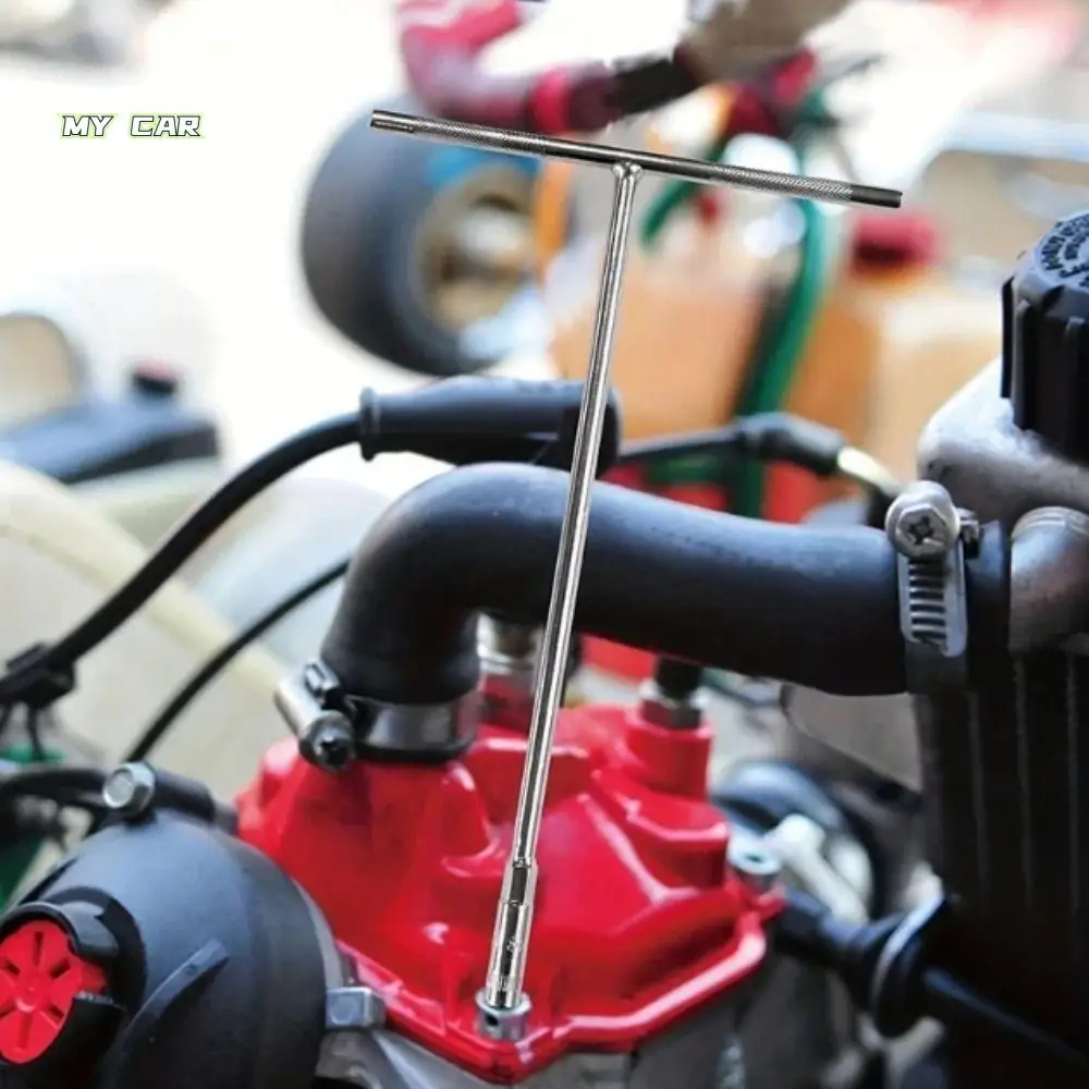 

Высококачественный стальной торцевой ключ Т-образного типа, удлиненный дизайн, CR-V стальной шестигранный торцевой ключ, нескользящая ручка, универсальная головка