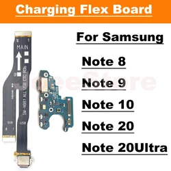 1pcs Charging Port Board Dock Flex Cable For Samsung Galaxy Note 10 20 8 9 Ultra Plus Microphone Type-C Connector Parts