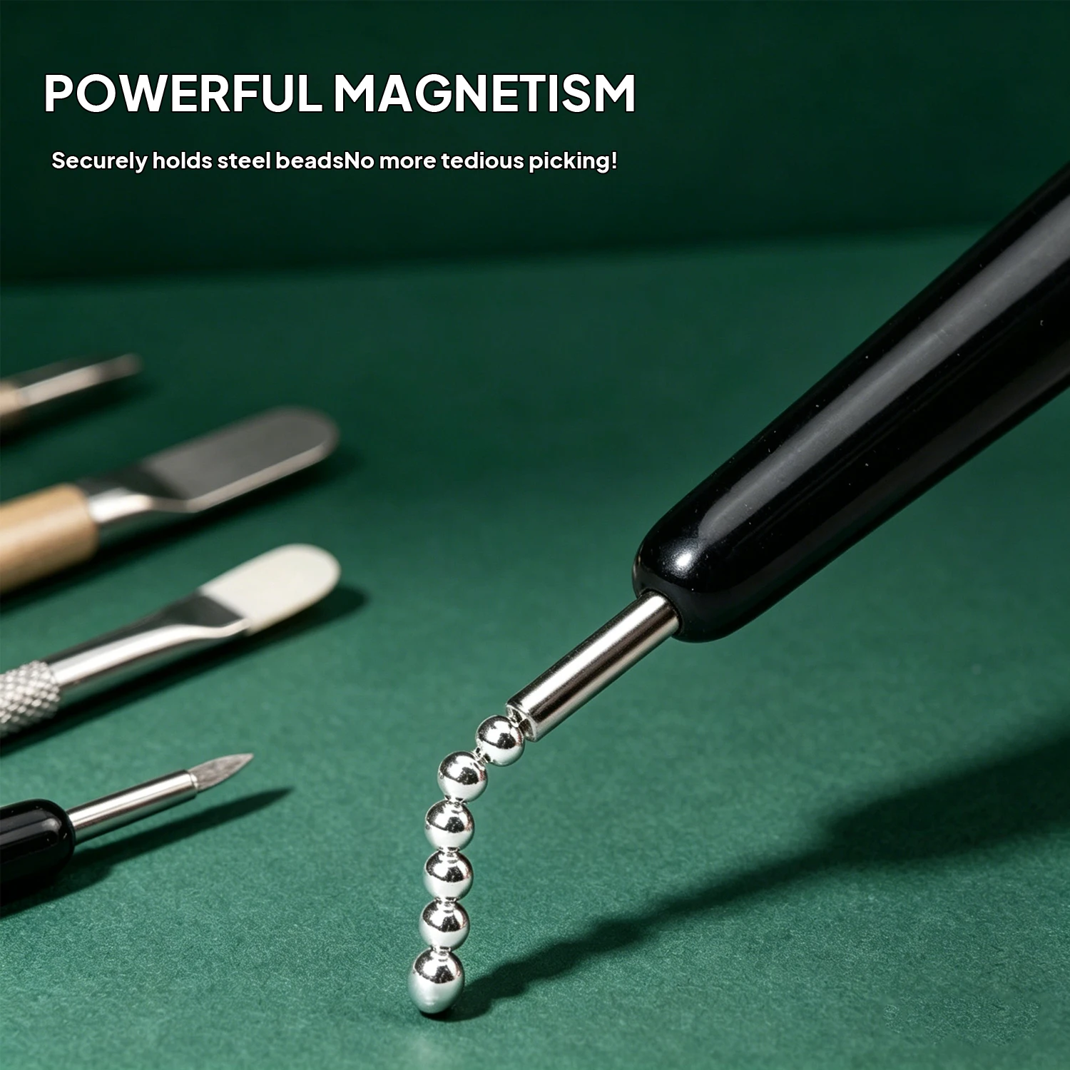 

Nailpop Magnet Pen Cat Eye Single Head Strong Magnetic Tool for UV LED Gel Polish Create Vortex Moon Effect Easy Use Black 1pc