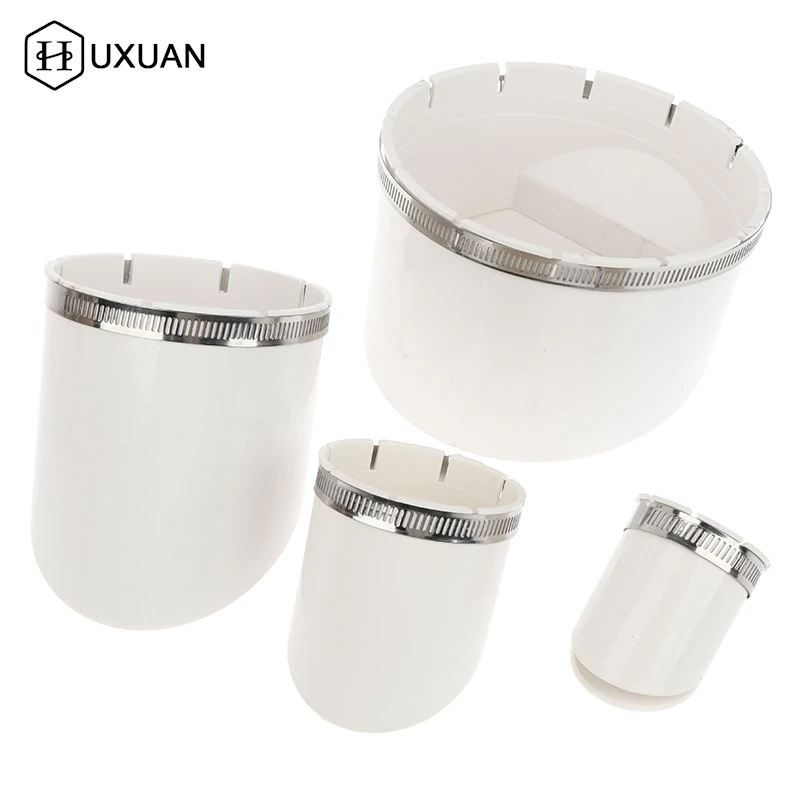 

50-160mm Drainage Pipe Floor Drains White Strainer Plug With Clamp PVC Anti Backflow Anti Odor Valve Sewer Hair Filter