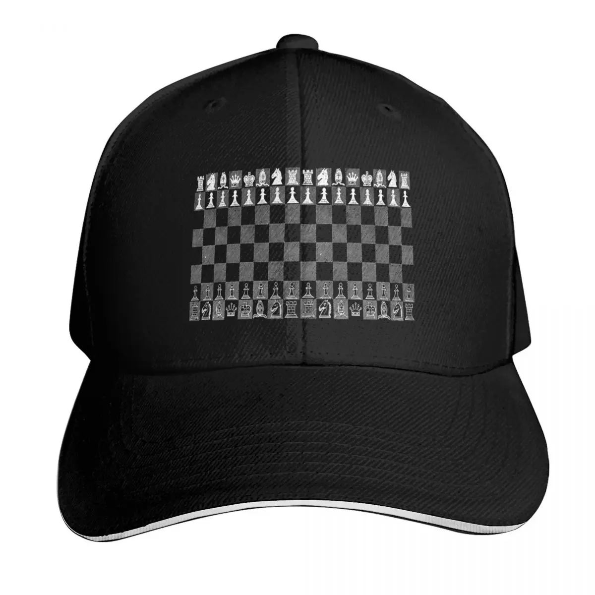 Chess Fan, Chess Player, Grand Master of Chess - White Baseball Cap Men Women Casual Summer Sport Sun Cap