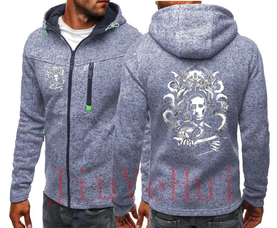 Cthulu And Lovecraft Miskatonic University Tide Jacquard Hoodie Call Of Cthulhu Necronomicon Fleece Jacket Sweatshirts Coat