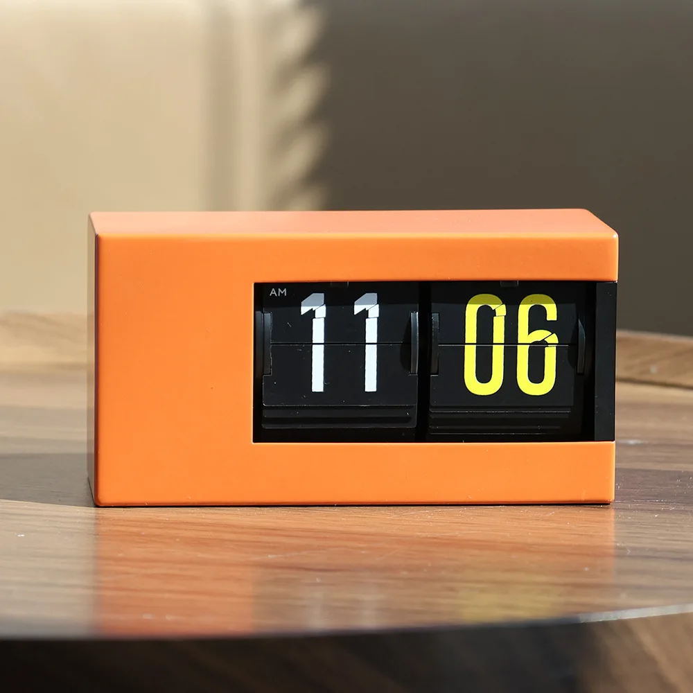 

Automatic Flip Clock - Digital Desktop Alarm Clock with Vintage Retro Style, Minimalist Bedside & Office Decor, Unique Gift Idea