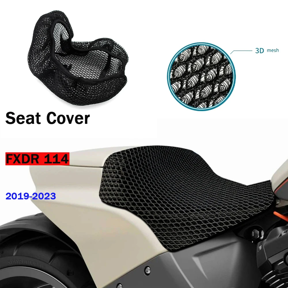 

FXDR114 Seat Cover Motorcycle For FXDR 114 Seat Protect Cushion Breathable 3D Honeycomb Protection Airflow Mesh Seat Cover 2019-