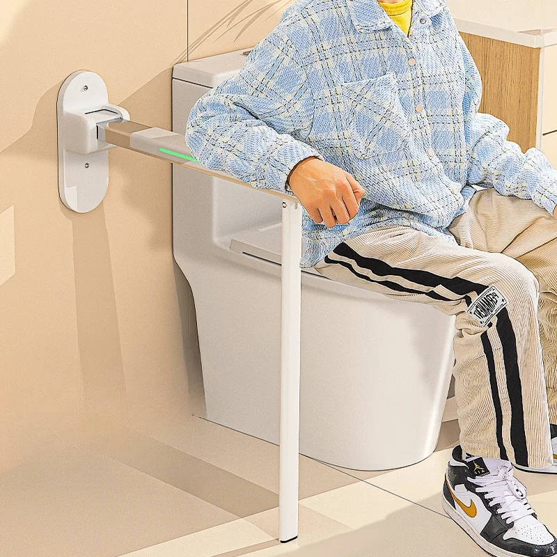 高齢者用トイレ安全レール、浴室用サポート、起き上がり補助、滑り止めトイレ手すり、ナイトライト付き、障害者向け製品