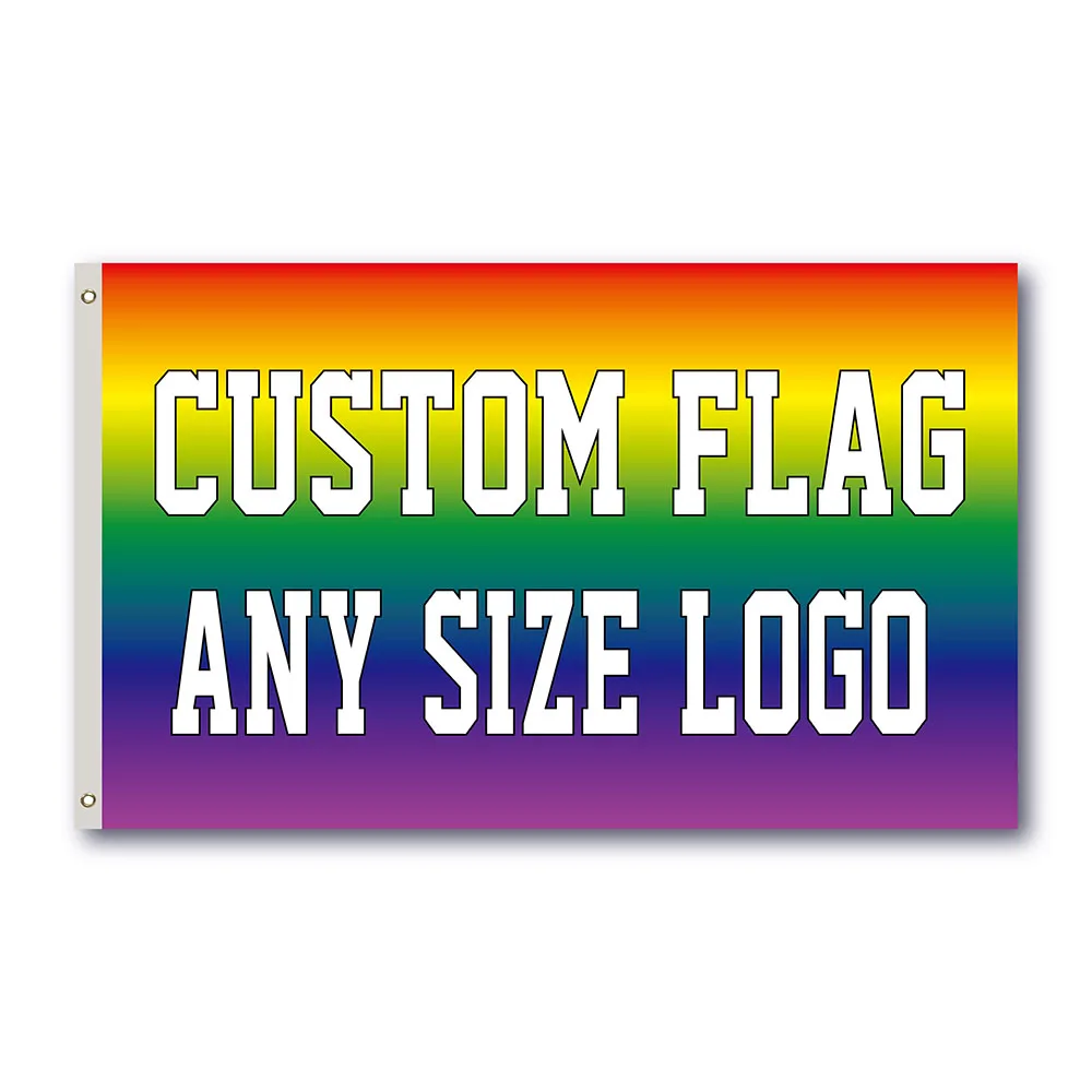 

Custom Polyester 3X5Ft Flag Any Size Logo Printed Outdoor Team Sport Or Conpany Advertising Banner Flags