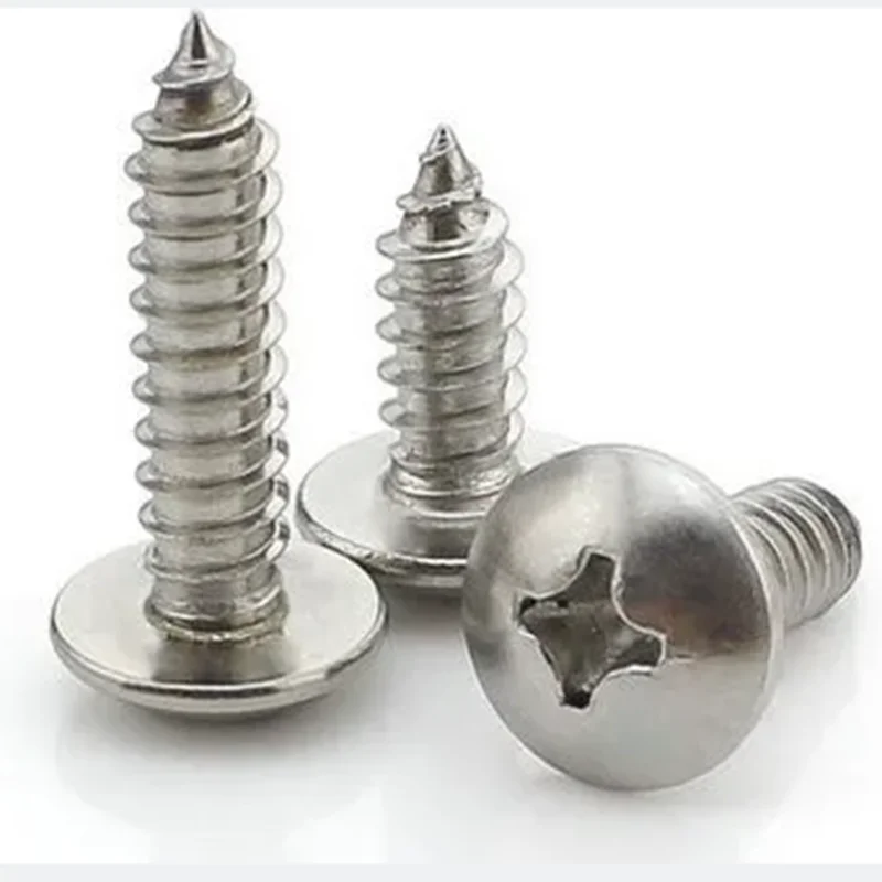 

M5*8/10/12/14/16/20-90 stainless steel 304 phillips truss mushroom head self tapping long woodworking screws648