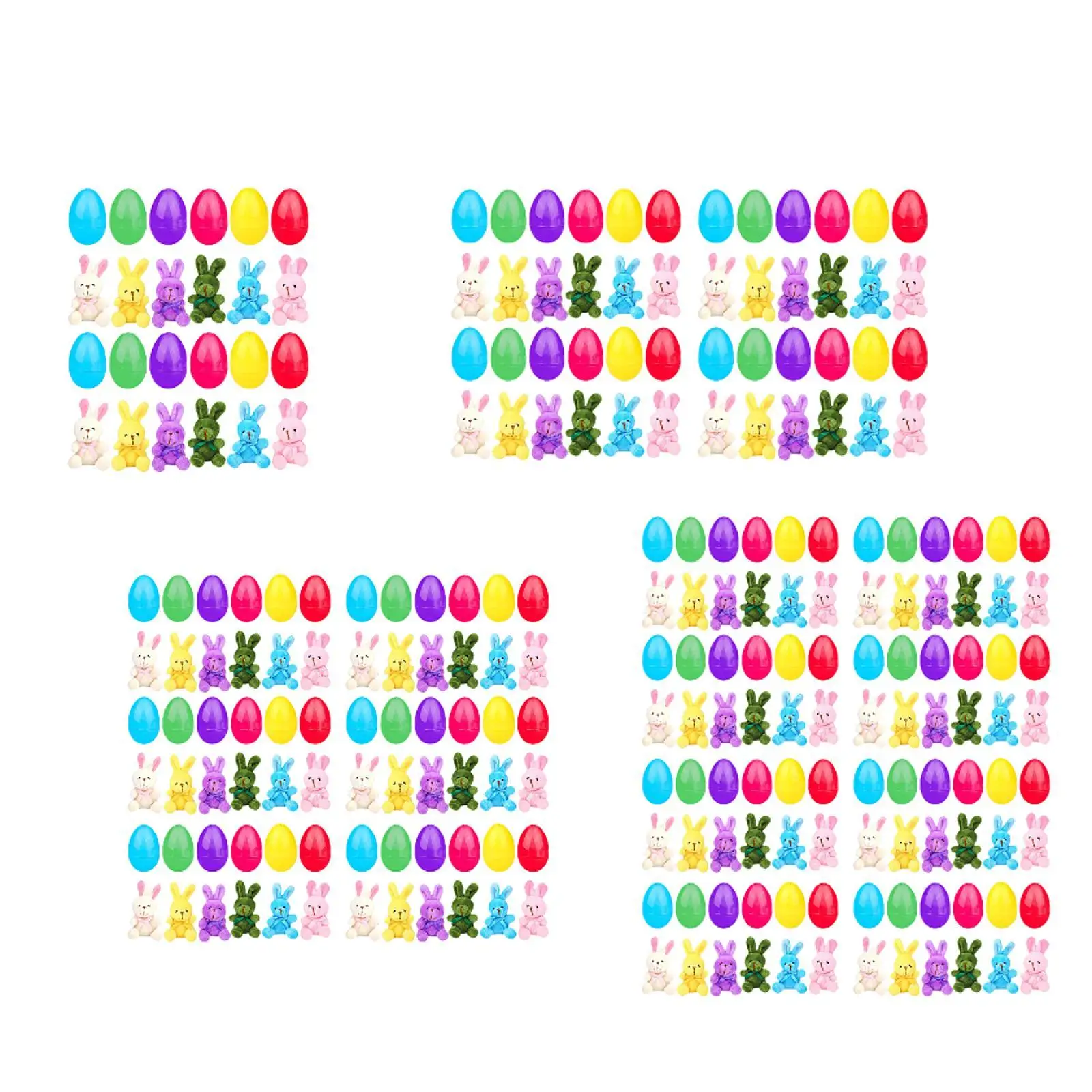 ไข่อีสเตอร์ที่เต็มไปด้วยฟิลเลอร์ Plushie Stuffers ของชําร่วยงานปาร์ตี้ตกแต่งสําหรับเทศกาล