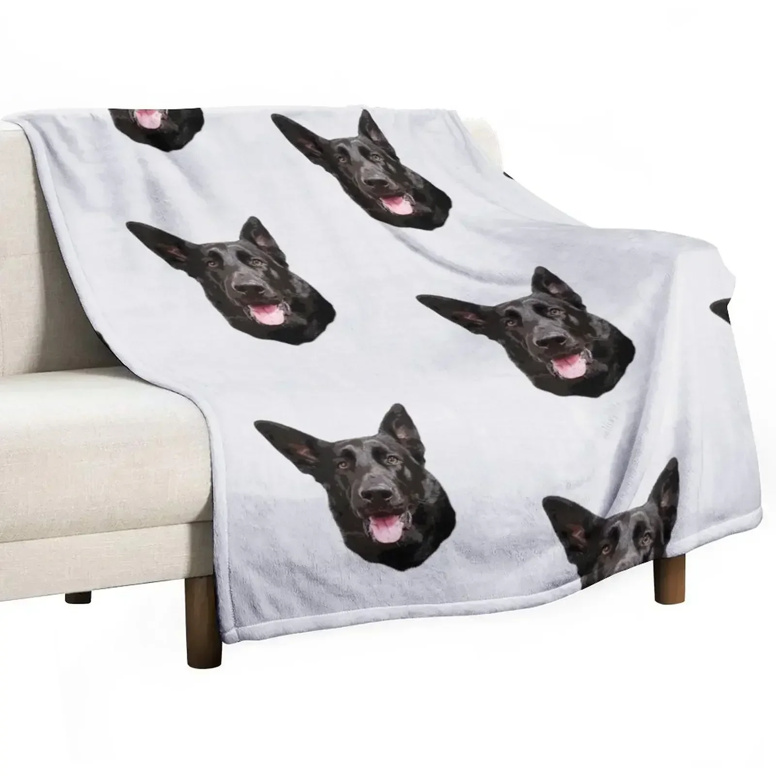 Black German Shepherd Dog - Stunning! Throw Blanket Bed Quilt Blankets