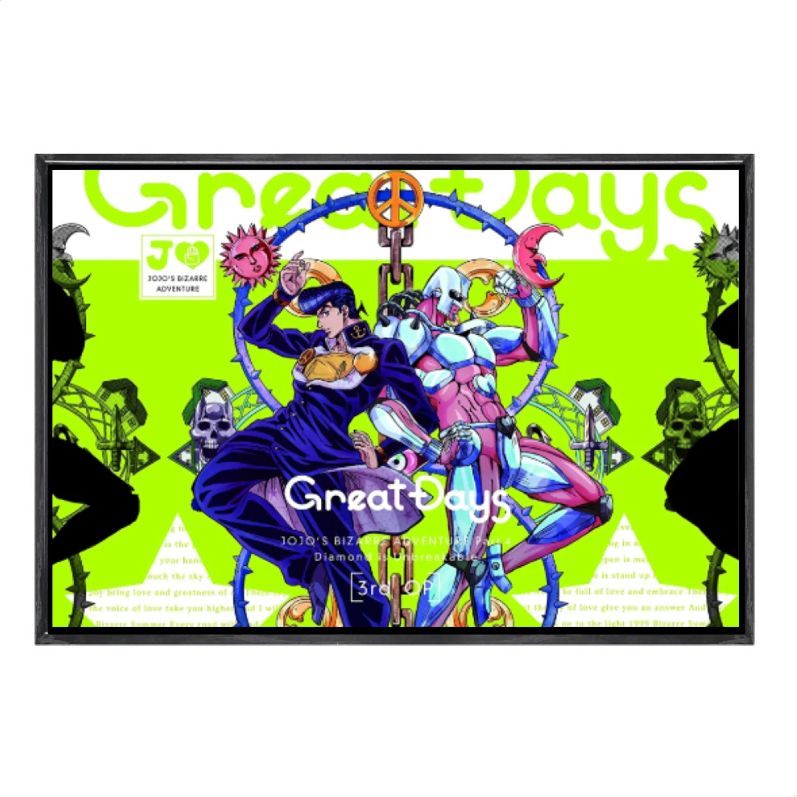 

Japanese Manga Jojo's Bizarre Adventure Multi-Size Canvas Poster Double Framed Wall Art Home Decor Home Decor