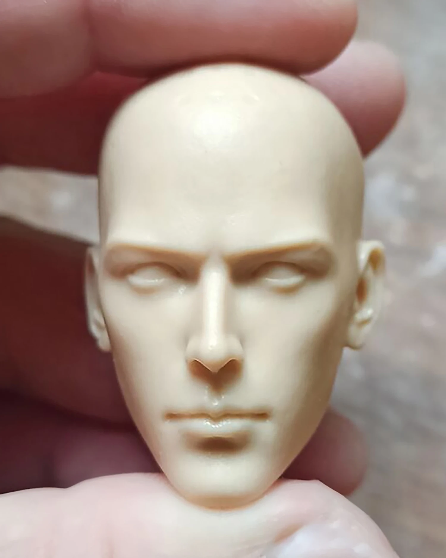 

1/6 Scale Unpainted Bald Man Holy Monk Head Carving Sculpt Model Toys