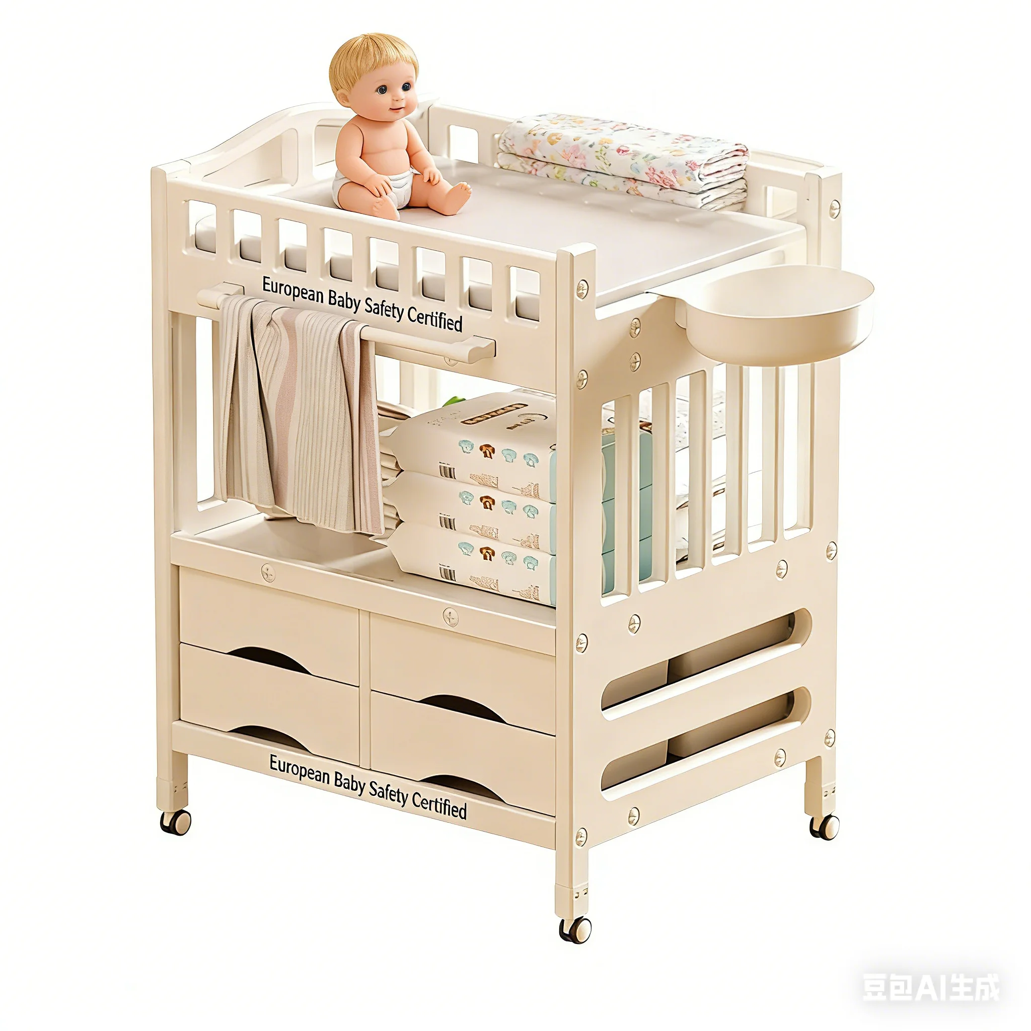 Baby Diaper Table Baby Touch Nursing Table Diaper Change Movable Newborn Bath Crib Multifunctional playpen for baby