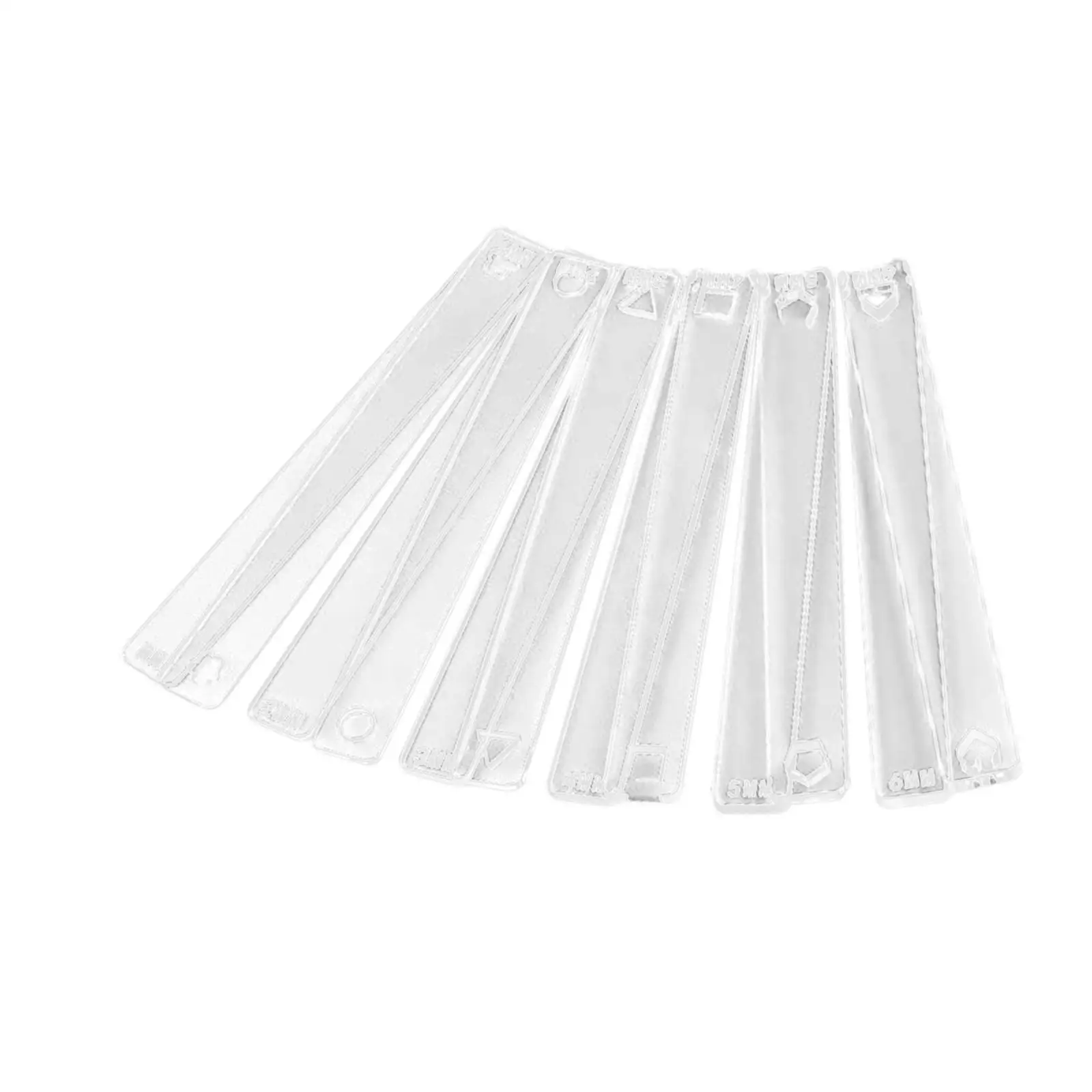 Portable Clay Depth Guide Ruler Acrylic Roller Rail for Pottery Tool Clay Modeling Home Craft