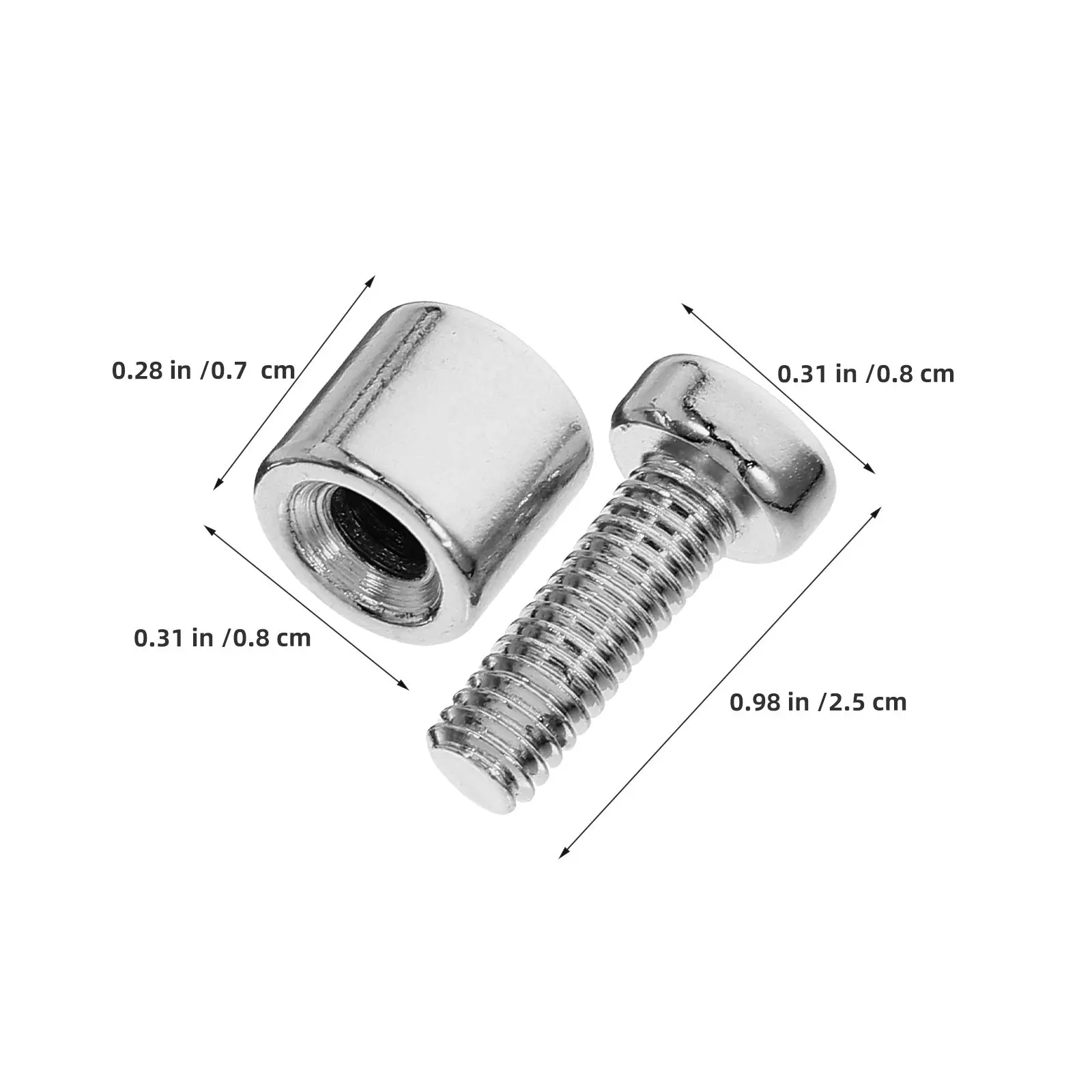 20 Sets Metal Standoff Screw Acrylic Picture Frames Wall Sign Mounting Hardware Glass Advertising Fasteners Standoff Pins
