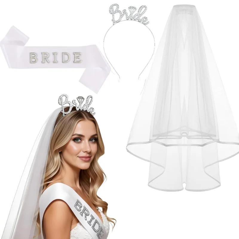 conjunto-de-3-pecas-tiara-de-noiva-com-faixa-e-veu-para-decoracoes-de-despedida-de-solteira-acessorios-para-cha-de-noiva-presentes-e-lembrancinhas-prata