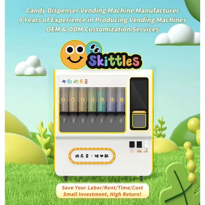 Customi 2026 New Chocolate Bean Vending Machine Supports Multiple Languages ADA Compliant Touchscreen SDK Enabled Cloud-Based